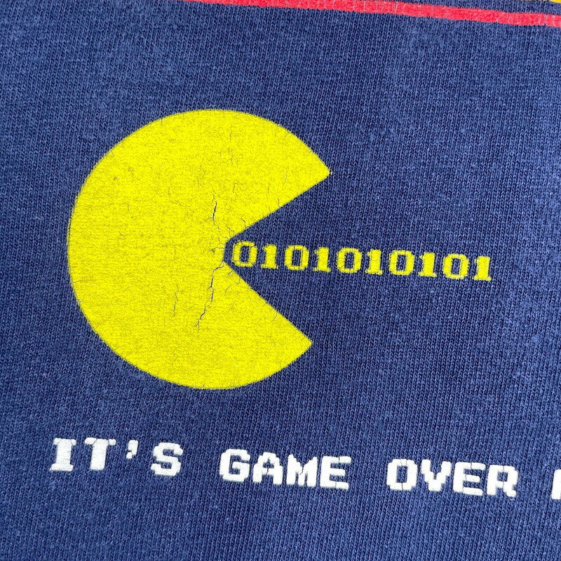 PATCH-MAN パックマン パロディ キャラクター プリントTシャツ メンズXL 古着【中古】【SS30】