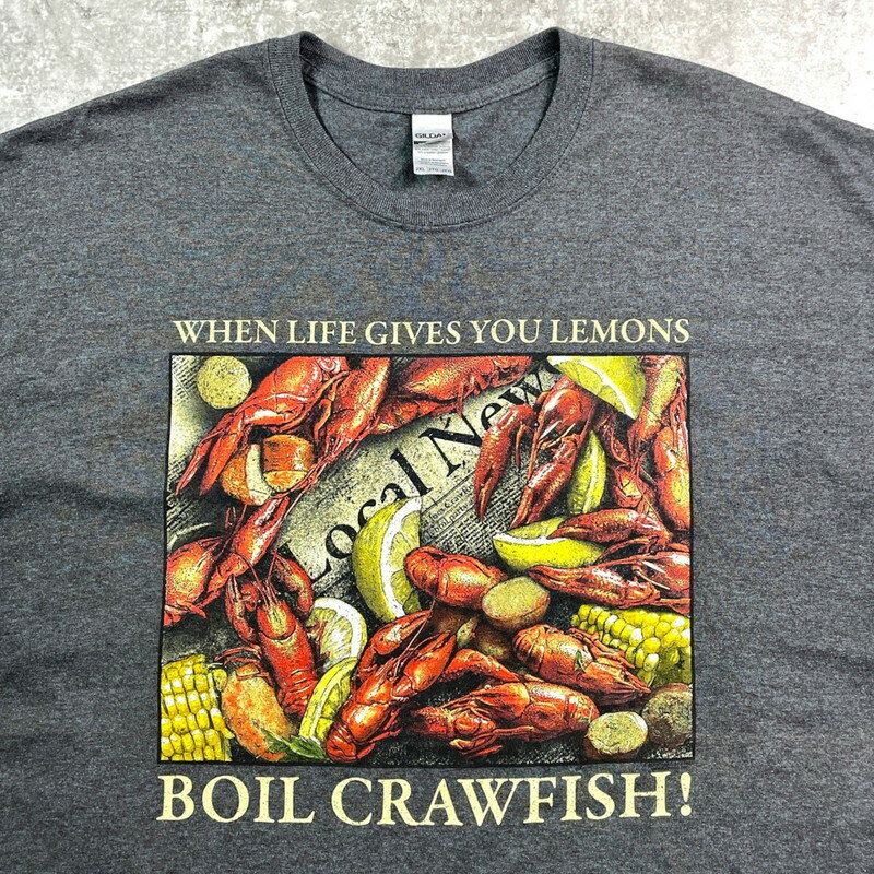BOIL CRAWFISH アートプリントTシャツ メンズ2XL 古着【中古】【AS2509】