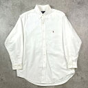 90年代 Ralph Lauren ラルフローレン オックスフォードシャツ メンズ2XL相当 古着【中古】
