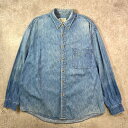 90年代 Eddie Bauer エディーバウアー 長袖 デニムシャツ メンズXL 古着【中古】