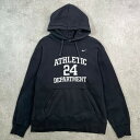 NIKE ナイキ ATHLETIC 24 DEPARTMENT カレッジプリント スウェットパーカー メンズXL 古着【中古】