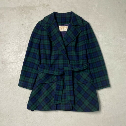 70年代 USA製 PENDLETON ペンドルトン ガウンハーフコート ウールコート レディースL相当 古着【中古】【SS2506】【SS2509】 70年代 USA製 PENDLETON ペンドルトン ガウンハーフコート ウールコート レディースL相当 古着【中古】【SS2506】【SS2509】