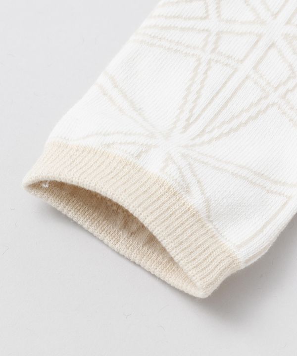 倭物やカヤ公式店 [リンドウ組子足袋（25-28cm）] 和柄 和モダン 和服 レトロ モダン 和服 和 洋服 昭和レトロ カヤ足袋（くつした） 中丈　（25-28cm） 7JKP3204