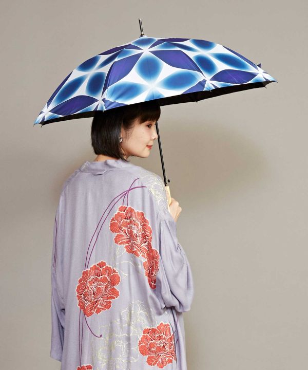 倭物やカヤ公式店 [【遮光率90%以上】雪花の日傘（晴雨兼用）] 和柄 和モダン 和服 レトロ モダン 和服 和 洋服 昭和レトロ 和小物 7STP1202