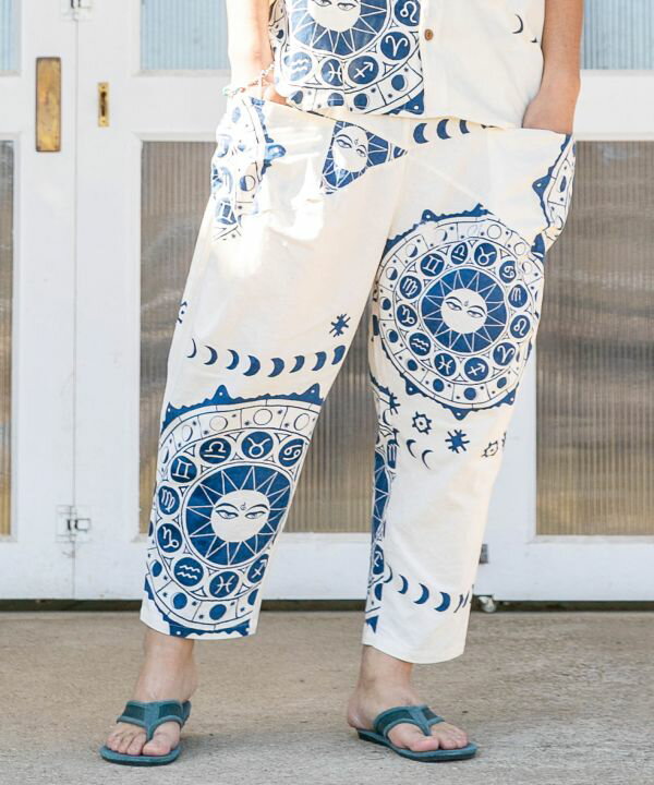 チャイハネ公式店 [サンムーンメンズパンツ] エスニック アジアン ボヘミアン ファッション メンズパンツ/サロペ IAC-1259