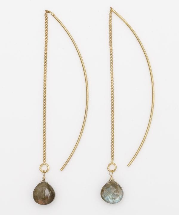 【10%OFFクーポン 11.20 20:00～11.27 1:59】岩座(いわくら)公式店 [碧雫ピアス] 岩座 お清め 浄化 天然石 パワーストーン 誕生石 願掛け アクセサリー 石とメタルのアクセサリー 2KXZ3715