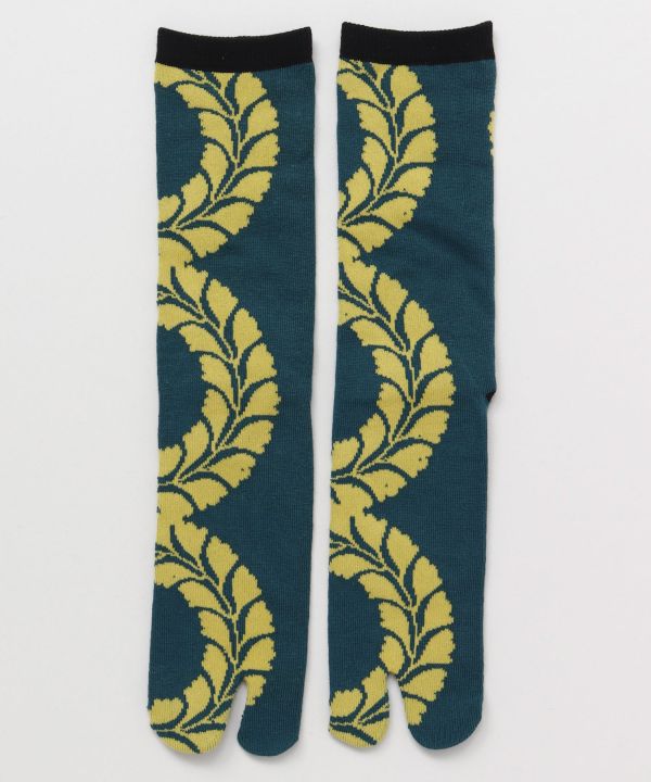 倭物やカヤ公式店 [藤輪納戸足袋（25-28cm）] 和柄 和モダン 和服 レトロ モダン 和服 和 洋服 昭和レトロ カヤ足袋（くつした） 中丈　（25-28cm） 7JKP3332