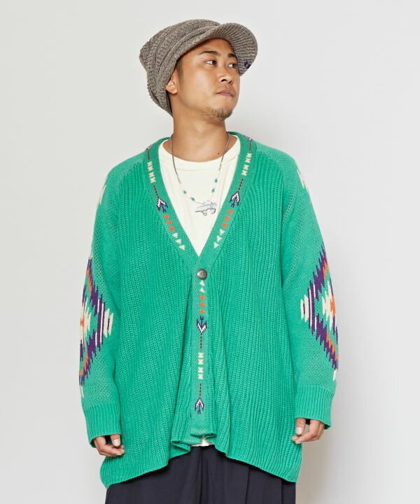 チャイハネ公式店 [テアネメンズカーデ] エスニック アジアン ボヘミアン ファッション 羽織り/カーデ CWH-3303のサムネイル