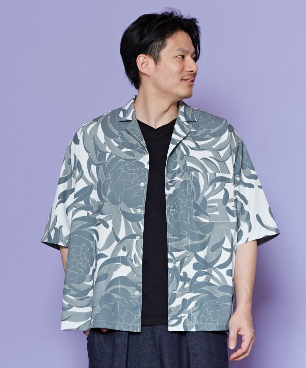 倭物やカヤ公式店 [花粧いメンズシャツ] 和柄 和モダン 和服 レトロ モダン 和服 和 洋服 昭和レトロ ファッション メンズトップス 7CQ-4201 その1