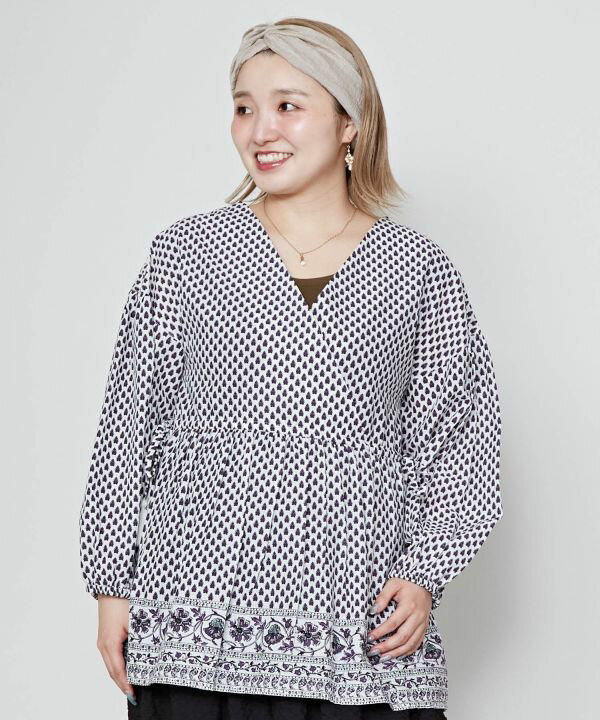 【SALE】チャイハネ公式店 [チャリタリTOP] エスニック アジアン ボヘミアン ファッション トップス/レディース IDS-4224のサムネイル