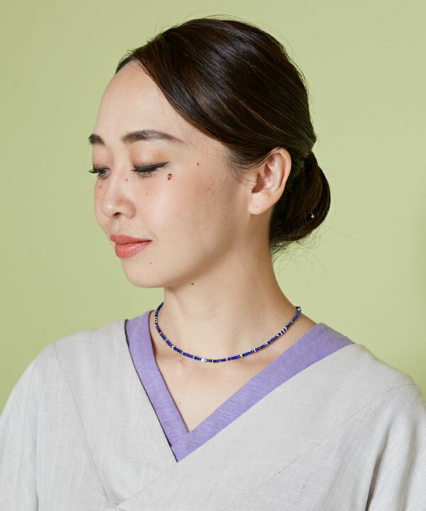 アミナコレクション 公式の【10%OFFクーポン 11.20 20:00〜11.27 1:59】岩座(いわくら)公式店 [角石真珠ネックレス[LAPIS LAZULI]] 岩座 お清め 浄化 天然石 パワーストーン 誕生石 願掛け アクセサリー 石とメタルのアクセサリー 2CHZ5119｜アングル2