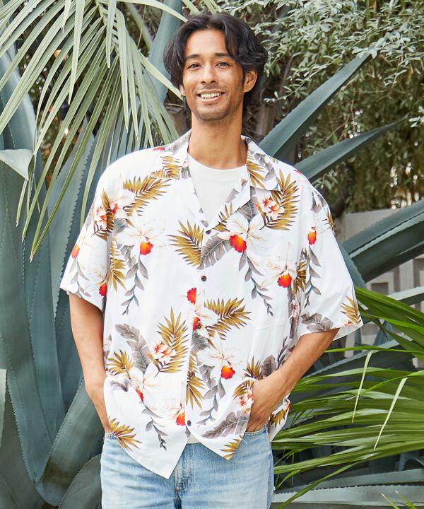Kahiko公式店 [ハワイアンアロハメンズシャツ【TWO PALMS】] カヒコ ハワイアン ハワイアン雑貨 ファッション メンズトップス 4HP-9610のサムネイル