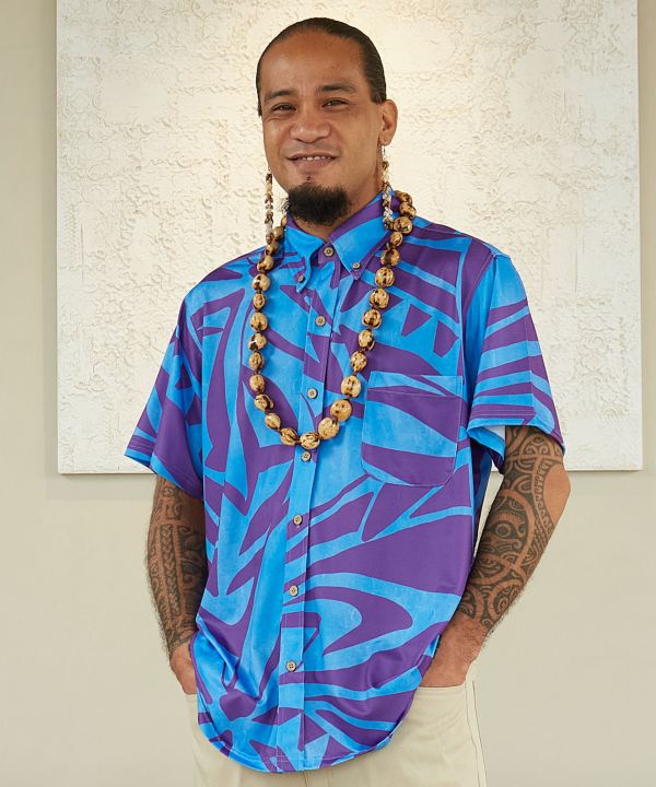 Maunaloa公式店 [ティアレタパシャツ(Men's)] マウナロア フラ フラダンス衣装 レッスン用品 Maunaloa リゾートウェディング YJA-3104