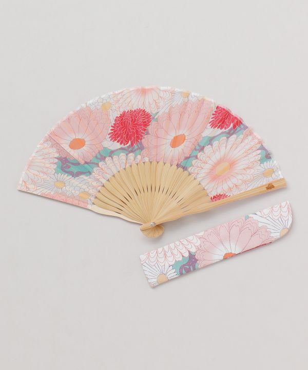 倭物やカヤ公式店 [菊モダン扇子] 和柄 和モダン 和服 レトロ モダン 和服 和 洋服 昭和レトロ ファッション雑貨 扇子/うちわ 7XCP4210