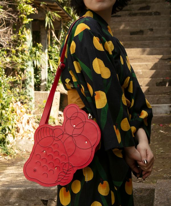 楽天市場】がま口 ショルダーバッグ（カラーレッド）（その他