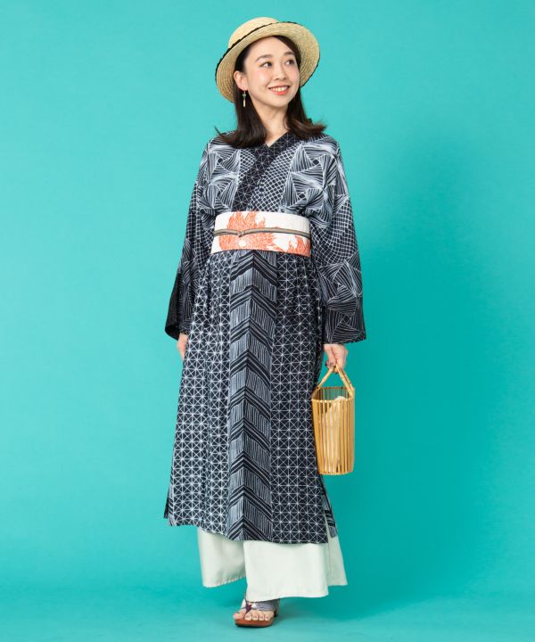 倭物やカヤ公式店 [菱芍薬帯ベルト] 和柄 和モダン 和服 レトロ モダン 和服 和 洋...