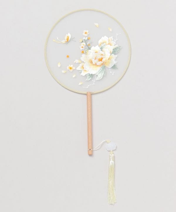 【10%OFFクーポン 11.20 20:00〜11.27 1:59】チャイハネ公式店 [レース刺繍団扇] エスニック アジアン ..