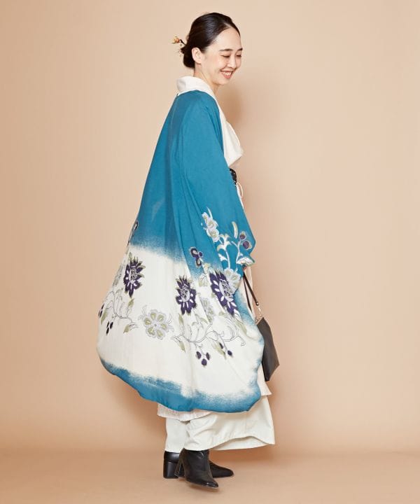 倭物やカヤ公式店 [【UVカット加工】花笑み振袖羽織] 和柄 和モダン 和服 レトロ ...