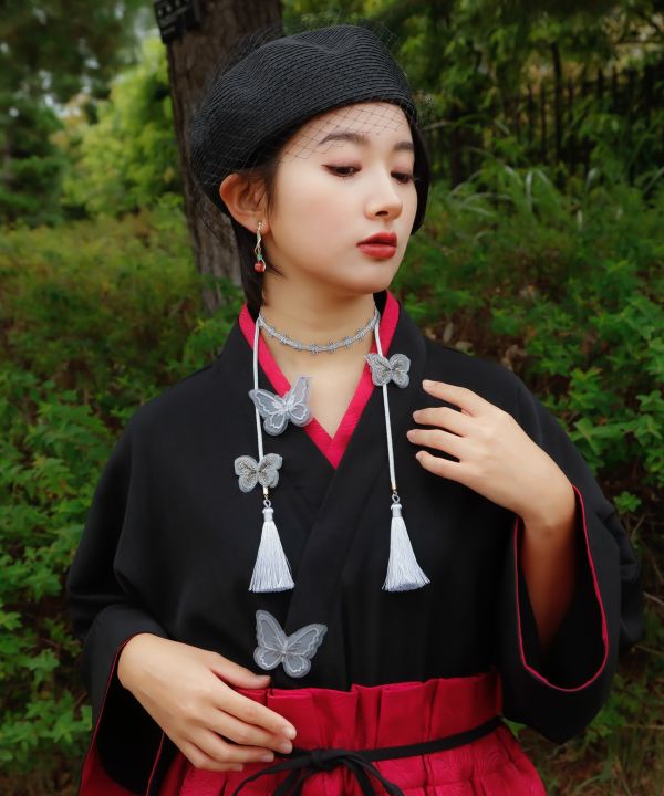 倭物やカヤ公式店 [蝶襟飾り（4個セット）] 和柄 和モダン 和服 レトロ モダン 和服 和 洋服 昭和レトロ アクセサリー かんざし/ヘアゴム 76FZ6101の商品画像 2