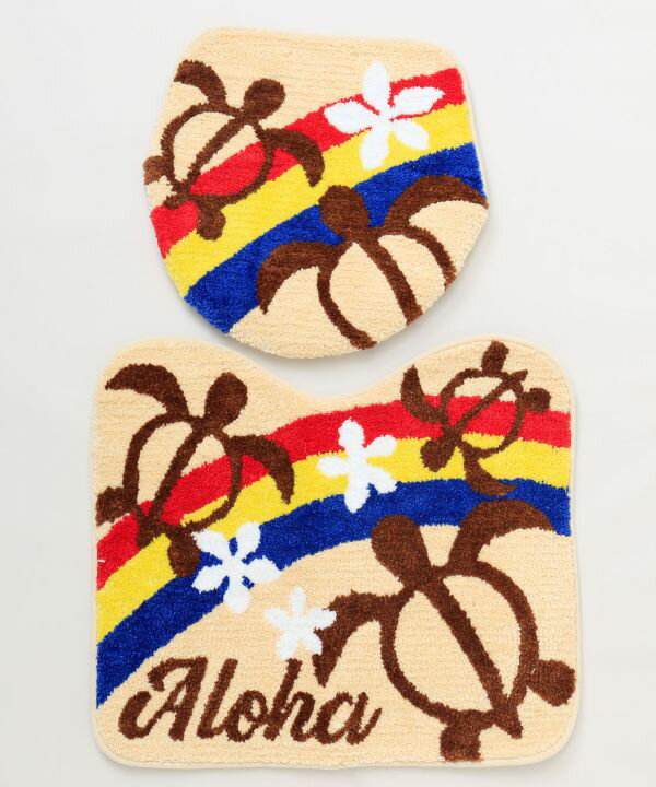 Kahiko公式店 [アヌエヌエホヌトイレセット] カヒコ ハワイアン ハワイアン雑貨 雑貨/インテリア トイレタリー/ペーパーカバー/スリッパ 4ILP6102