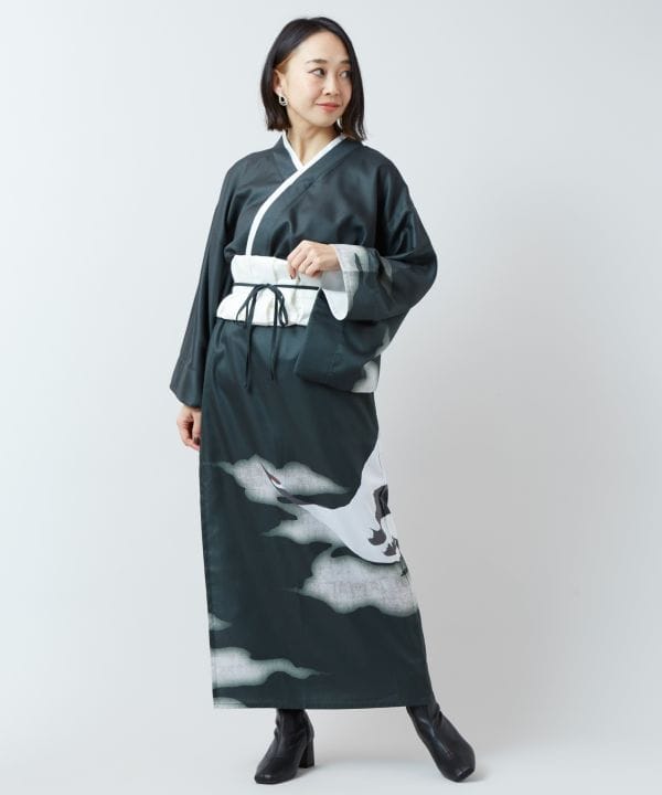 倭物やカヤ公式店 [鶴寿帯付きスカート] 和柄 和モダン 和服 レトロ モダン 和服 和 洋服 昭和レトロ ファッション レディースボトムス 76L-6103 cayhane-10077730 アミナコレクション 公式 サンプル画像2