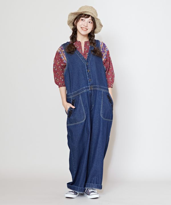 チャイハネ公式店 [カシュデニサロペ] アジアン ボヘミアン エスニック ファッション レディースパンツ/サロペ エスニックファッション NSR-5105 cayhane-10074406 アミナコレクション 公式 サンプル画像2