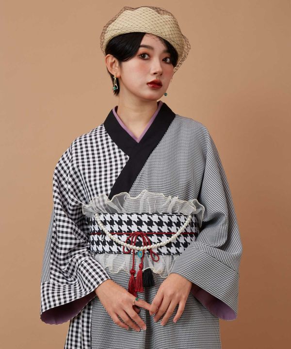 倭物やカヤ公式店 [昭和モダン帯ベルト] 和柄 和モダン 和服 レトロ モダン 和服 和 洋服 昭和レトロ ファッション 帯ベルト/帯飾り 7JNP6109