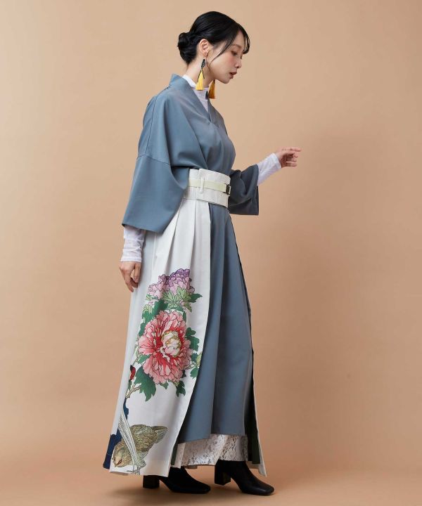 倭物やカヤ公式店 [花鳥スカート] 和柄 和モダン 和服 レトロ モダン 和服 和 洋服 昭和レトロ ファッション レディースボトムス 7CQ-6110 cayhane-10078160 アミナコレクション 公式 サンプル画像2