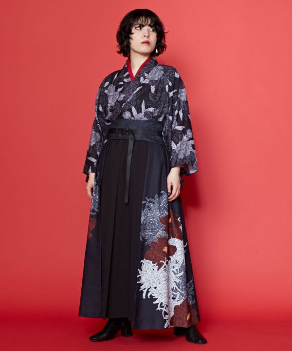 倭物やカヤ公式店 [壮麗スカート] 帯付き 重ね着スカート 和柄 和モダン 和服 レトロ モダン 和服 和 洋服 昭和レトロ ファッション レディースボトムス 7CQ-5201 cayhane-10075155 アミナコレクション 公式 サンプル画像2