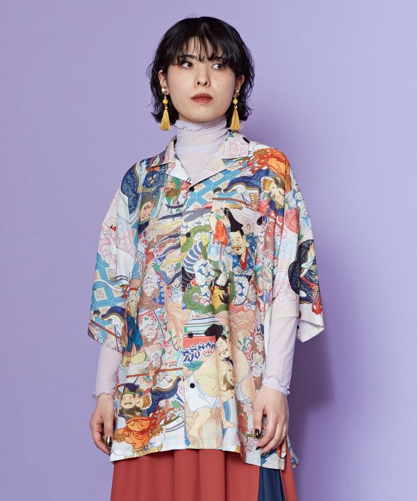 楽天市場】浮世絵 柄 シャツ（レディースファッション）の通販