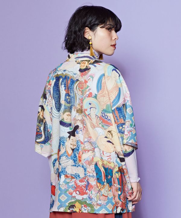 倭物やカヤ公式店 [浮世色メンズシャツ] 和柄 和モダン 和服 レトロ モダン 和服 和 洋服 昭和レトロ ファッション レディーストップス 7CQ-5208 cayhane-10075169 アミナコレクション 公式 サンプル画像2