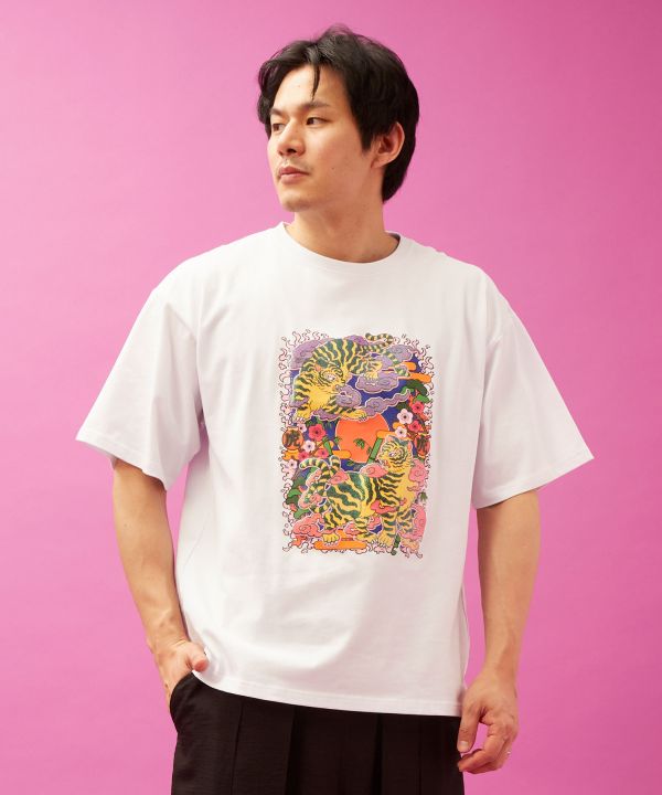 倭物やカヤ公式店 [Tシャツ《中村杏子×倭物やカヤ》] 和柄 和モダン 和服 レトロ モダン 和服 和 洋服 昭和レトロ ファッション レディーストップス 7CA-6201 cayhane-10078845 アミナコレクション 公式 サンプル画像2