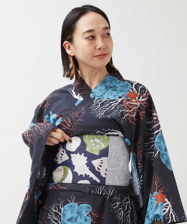 倭物やカヤ公式店 [涼風兵児帯ベルト] へこ帯 兵児帯 浴衣帯 金魚 貝殻 芙蓉 和柄 ...