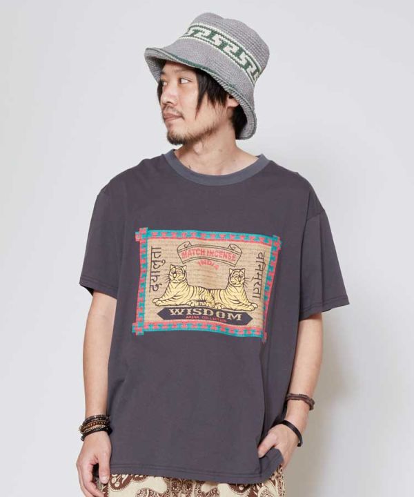 チャイハネ公式店 [マッチ香Tシャツ（Lサイズ）] アジアン ボヘミアン エスニック ファッション トップス/レディース エスニックファッション CCP-4202