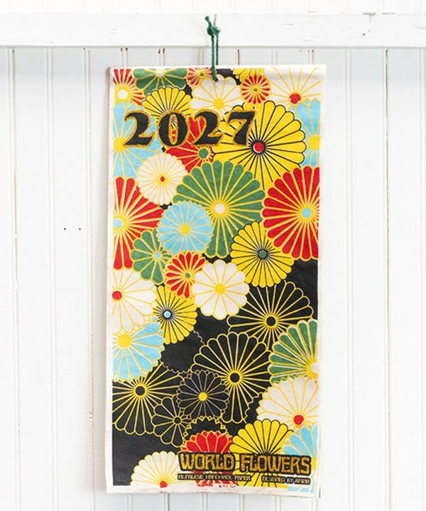 チャイハネ公式店 [【2027年カレンダー】WORLD　FLOWER]アジアン ボヘミアン エスニック インテリア 2026年カレンダー スケジュール手帳NSSP6303