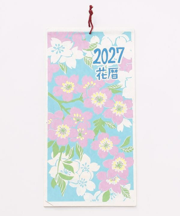 倭物やカヤ公式店 [【2027年カレンダー】ハナコヨミ] 和柄 和モダン 和小物 カレンダー ステッカー 御朱印帳7NSP6301
