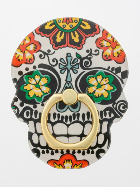 チャイハネ公式店 [スカルスマホリング] エスニック アジアン ボヘミアン スマホケース スマホリング/ストラップ ASJP0044