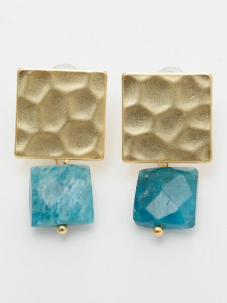 【10%OFFクーポン 11.20 20:00～11.27 1:59】【岩座(いわくら)公式店】 鎚目石ピアス 岩座 神社 浄化 天然石 パワーストーン アクセサリー 石とメタルのアクセサリー2KXZ9608