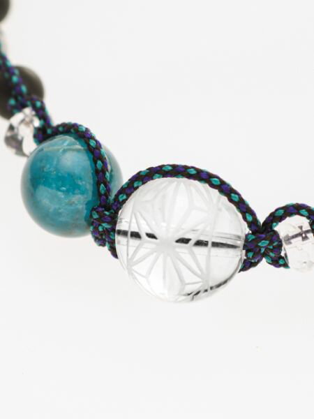 麻珠絹紐ブレスレット浄化『岩座』公式通販 アクセサリー Mジュズ 健康・癒し2CHZ0983