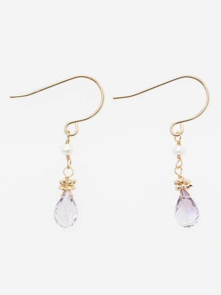 【10%OFFクーポン 11.20 20:00～11.27 1:59】【岩座(いわくら)公式店】 真珠雫石ピアス 岩座 神社 浄化 天然石 パワーストーン アクセサリー 石とメタルのアクセサリー2KXZ8602