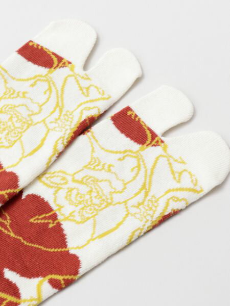 倭物やカヤ 公式 [風雷足袋（23-25cm）] 和柄 和モダン カヤ足袋（くつした） 中丈　（23-25cm） 7JKP0336