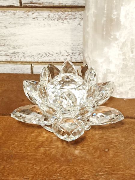 チャイハネ公式店 [ガラスロータスクリア　L] エスニック アジアン ボヘミアン インテリア インテリア雑貨 CEUP7702