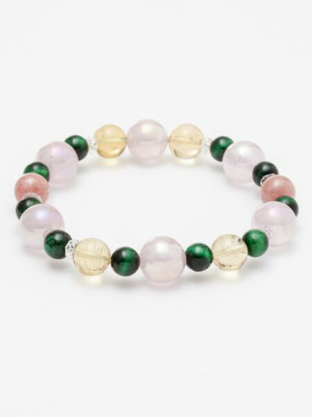 Rose Quartz - 岩座(いわくら)公式店 [桜花　グリーンタイガーアイブレスレット] 岩座 お清め 浄化 天然石 パワーストーン 誕生石 願掛け アクセサリー 女性　数珠【金運・仕事/対人】 2CHZ1029