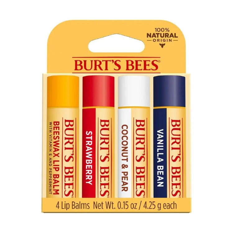 バーツビーズ アソート リップバーム 4本セット 各約4.25g Burt's Bees Assorted Lip Balms 4 (0.15) oz. tubes in blister box 【お取り寄せ商品】