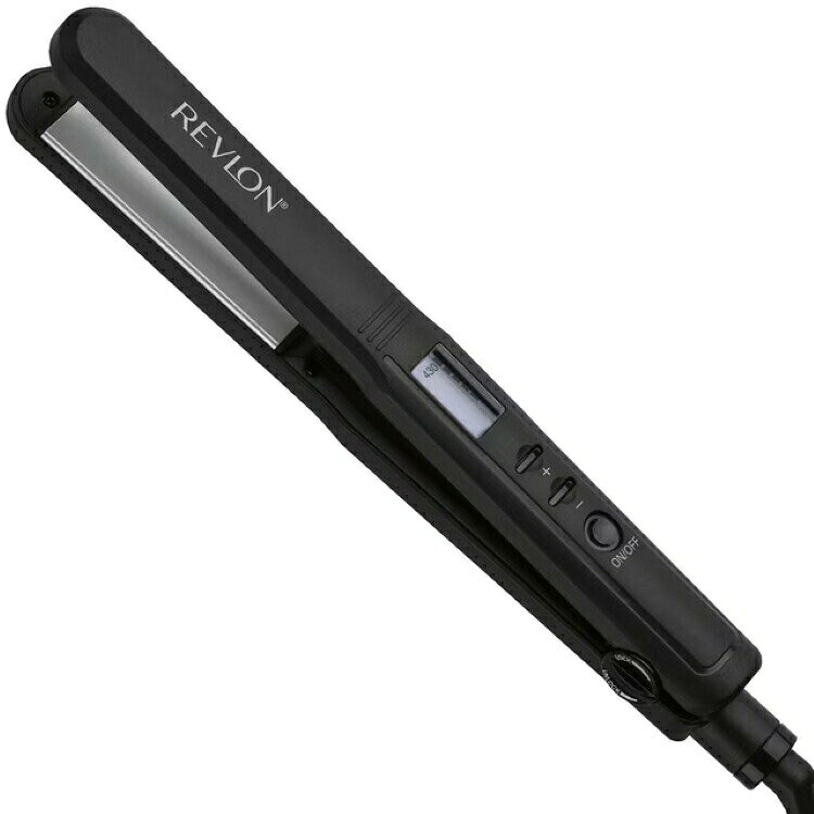 レブロン パーフェクトヒート セラミック デジタル ストレートアイロン 約25mm ブラック Revlon Perfect Heat 1inch Ceramic Digital Flat Iron, Black 【お取り寄せ商品】