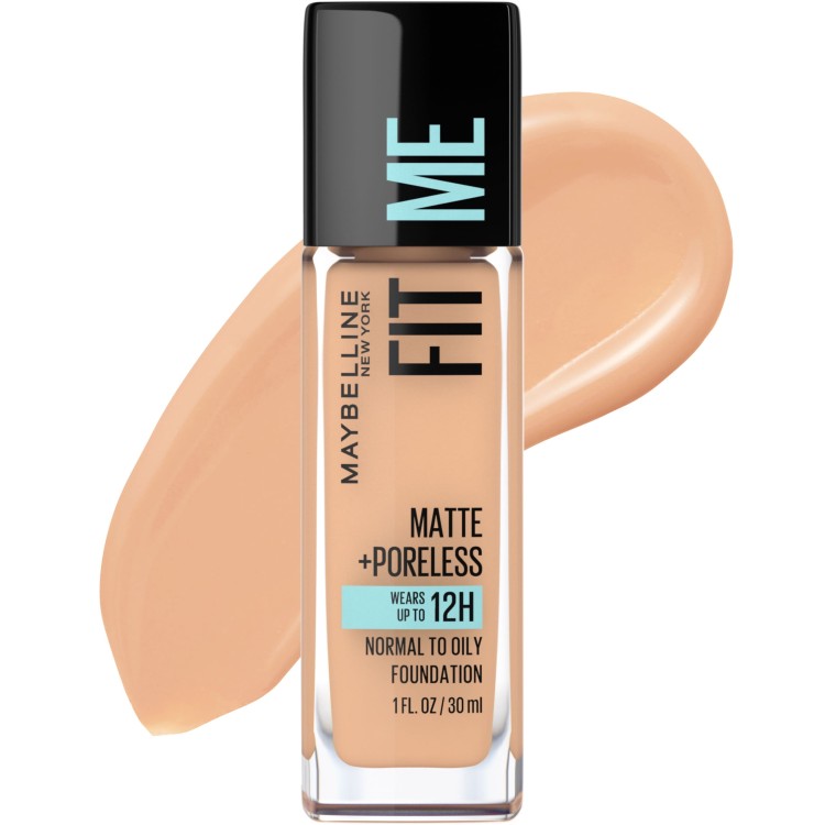 メイベリン フィットミー マット＋ポアレス リキッドファンデーション 130 バフベージュ 約30mL Maybelline Fit Me Matte + Poreless Liquid Foundation Makeup, 130 Buff Beige, 1 fl oz 【お取り寄せ商品】