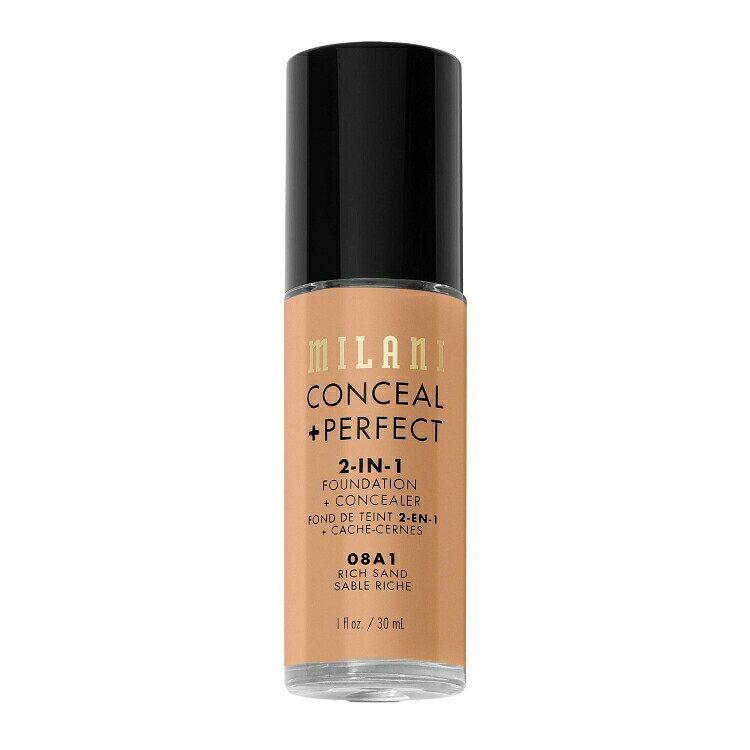 ミラニ コンシール＋パーフェクト 2-in-1 ファンデーション＋コンシーラー リッチサンド 30ml Milani Conceal + Perfect 2-In-1 Foundation + Concealer, Rich Sand 【お取り寄せ商品】
