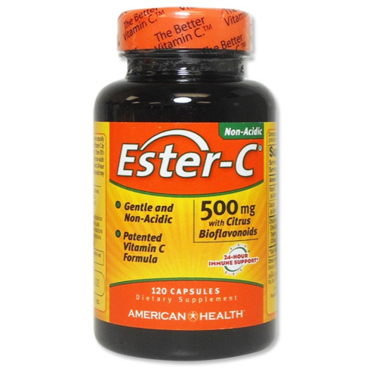 Rakuten - エスターC (高吸収) 500mg ＋シトラスバイオフラボノイド 120粒 American Health アメリカンヘルス サプリメント カルシウム ビタミンC配合