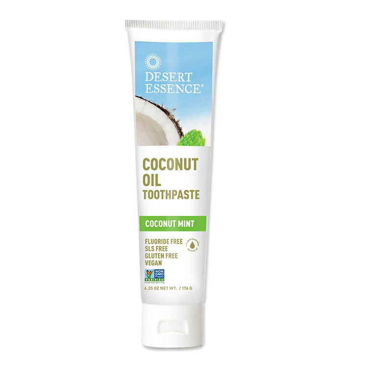 デザートエッセンス ココナッツオイル歯磨き粉 ココナッツミント 176g (6.25oz) Desert Essence COCONUT OIL TOOTHPASTE 歯みがき【お取り寄せ商品】【合わせて買いたい】