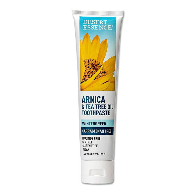デザートエッセンス アルニカ ティーツリーオイル カラギーナンフリー 歯磨き粉 ウィンターグリーンミント 176g (6.25oz) Desert Essence ARNICA TEA TREE OIL CARRAGEENAN FREE TOOTHPASTE 歯みがき【お取り寄せ商品】【合わせて買いたい】